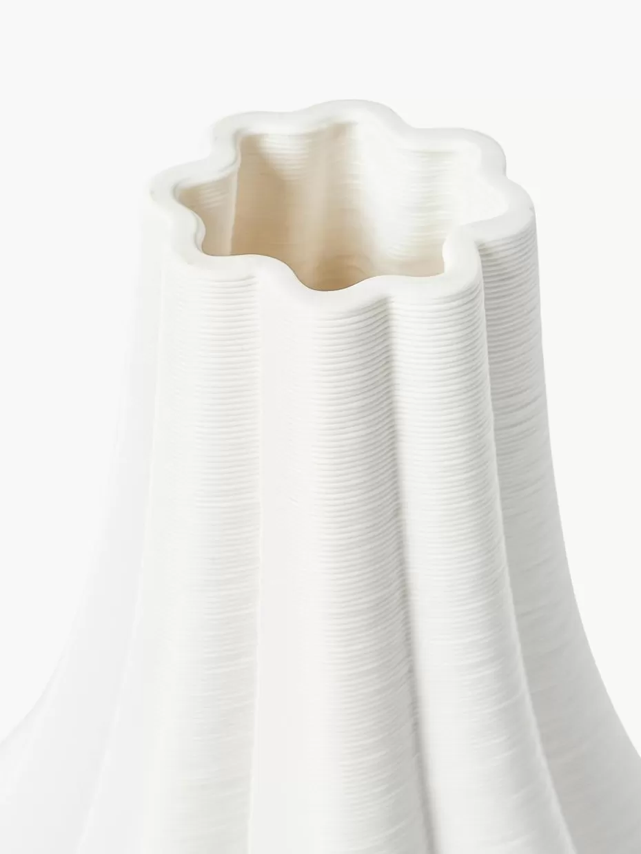 Vasen-Westwing Collection Große 3D gedruckte Vase Melody aus Porzellan, H 40 cm