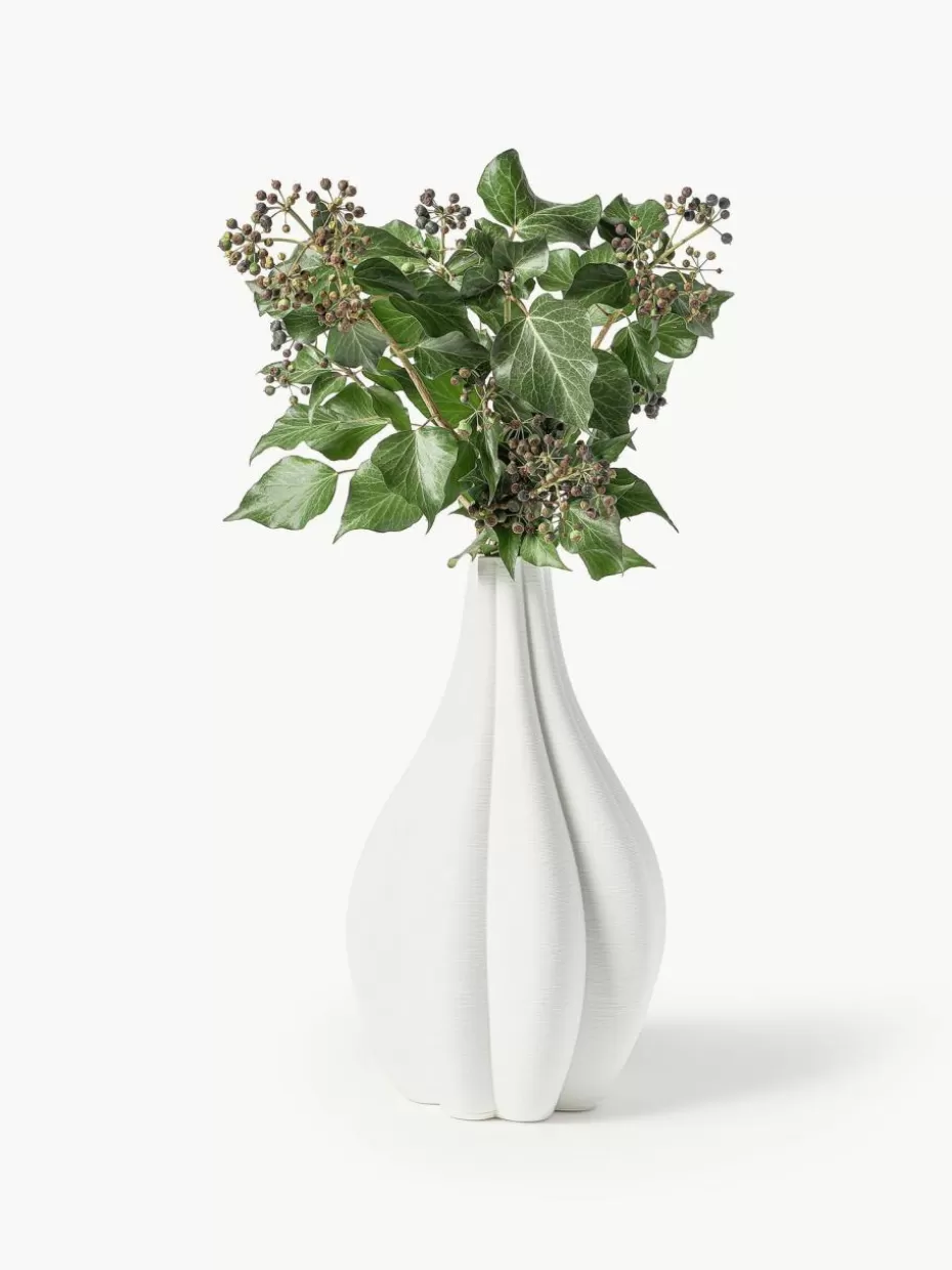 Vasen-Westwing Collection Große 3D gedruckte Vase Melody aus Porzellan, H 40 cm