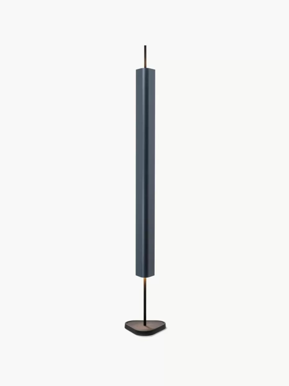 Led-Stehleuchten-Flos Große dimmbare LED-Stehlampe Emi Graublau, Schwarz