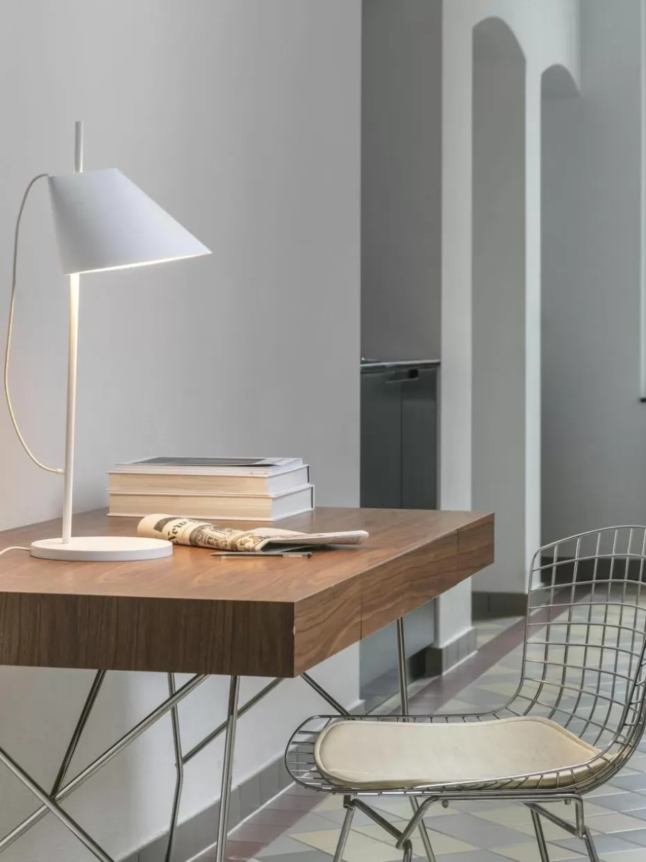 Led-Tischleuchten-Louis Poulsen Große dimmbare LED-Tischlampe Yuh mit Timerfunktion Weiß