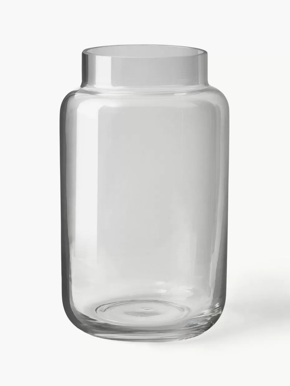 Vasen-Westwing Collection Große Glas-Vase Lasse, H 22 cm Grau