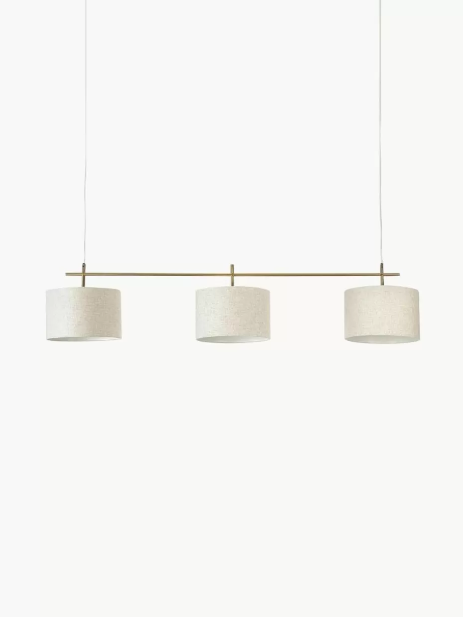 Pendelleuchten-Westwing Collection Große Pendelleuchte Liara Hellbeige, Goldfarben