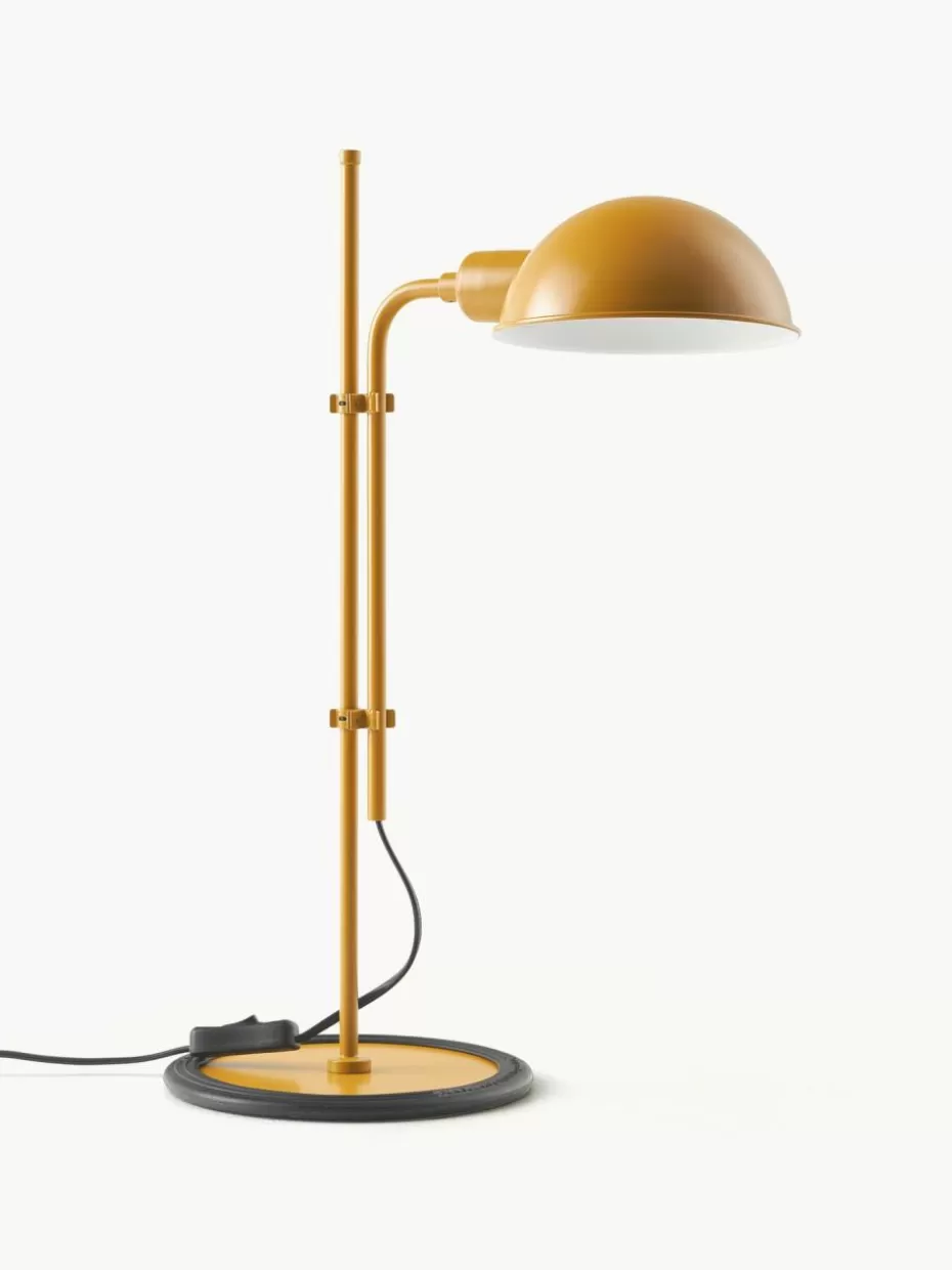 Schreibtischlampen-Marset Große Schreibtischlampe Funiculí mit verstellbarem Lampenschirm Senfgelb, glänzend