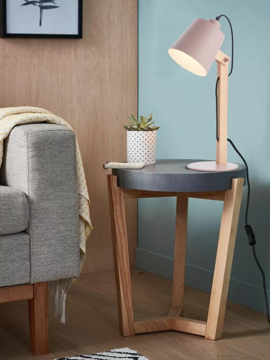 Schreibtischlampen-Westwing Große Schreibtischlampe Swivel mit Holzfuß