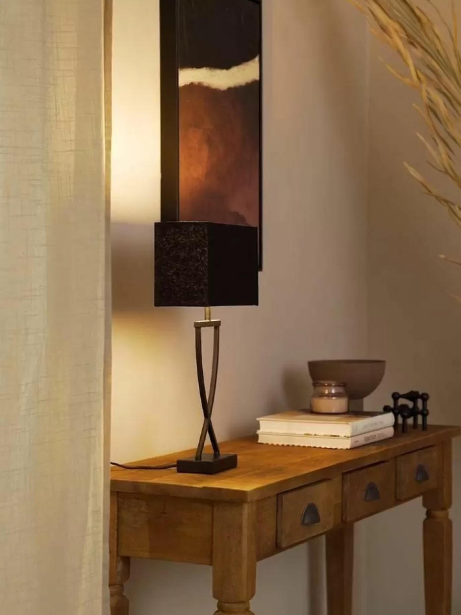 Nachttischlampen-Westwing Collection Große Tischlampe Vanessa Schwarz