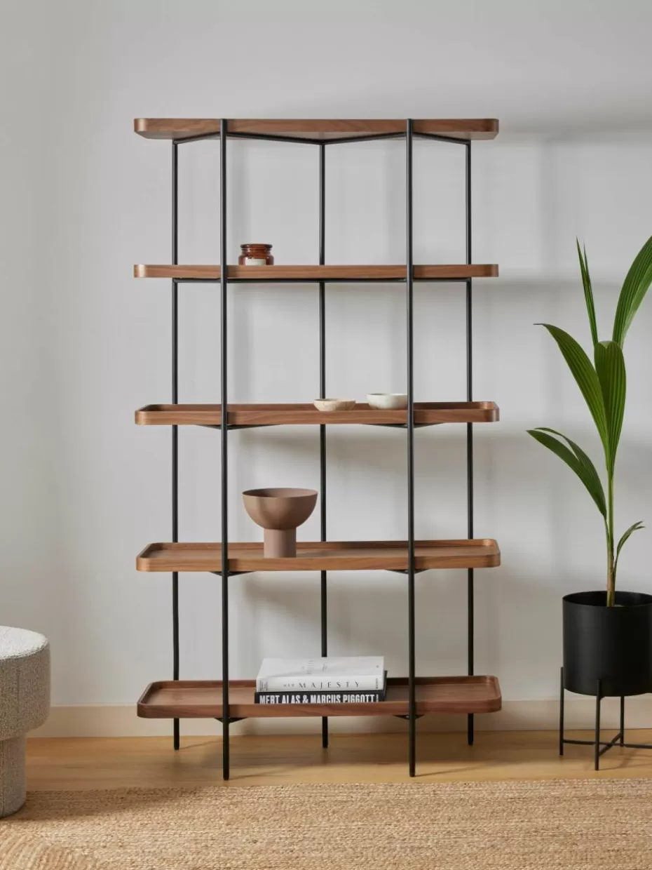 Regale-Westwing Collection Großes Holz-Regal Renee Walnussholz