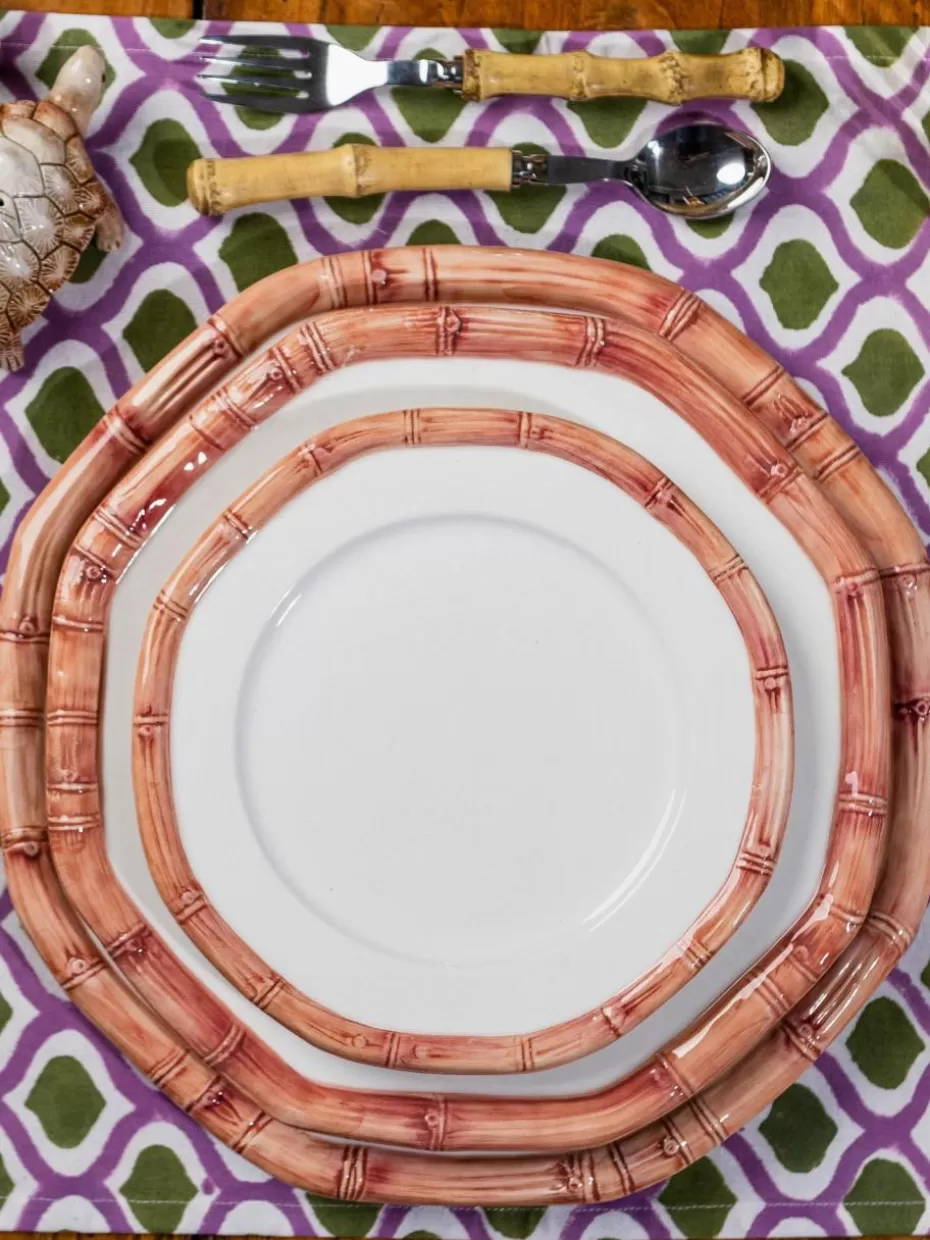 Tischsets-Les Ottomans Handbedruckte Baumwoll-Tischsets Azra, 4 Stück