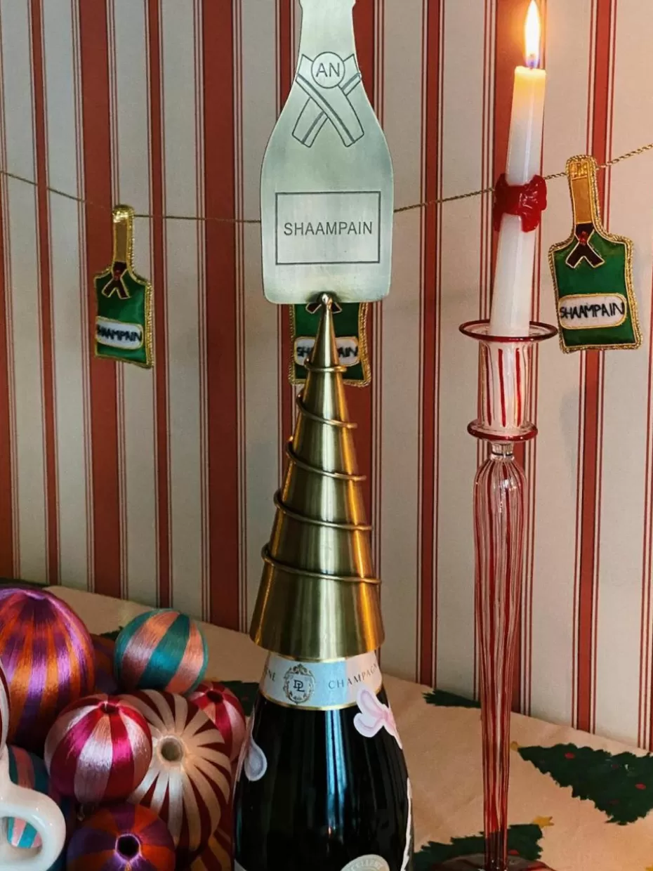Weihnachtskerzen & Kerzenhalter | Glow-Up-Anna + Nina Handbemalte Stabkerzen Classic Bow, 2 Stück Weiß, Rot