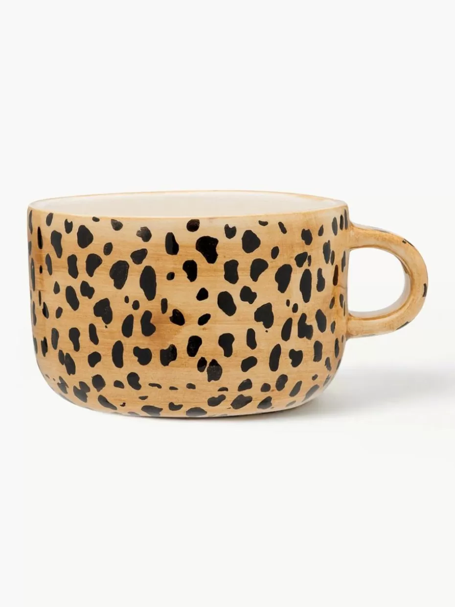 Tassen-Anna + Nina Handbemalte Tasse Leopard