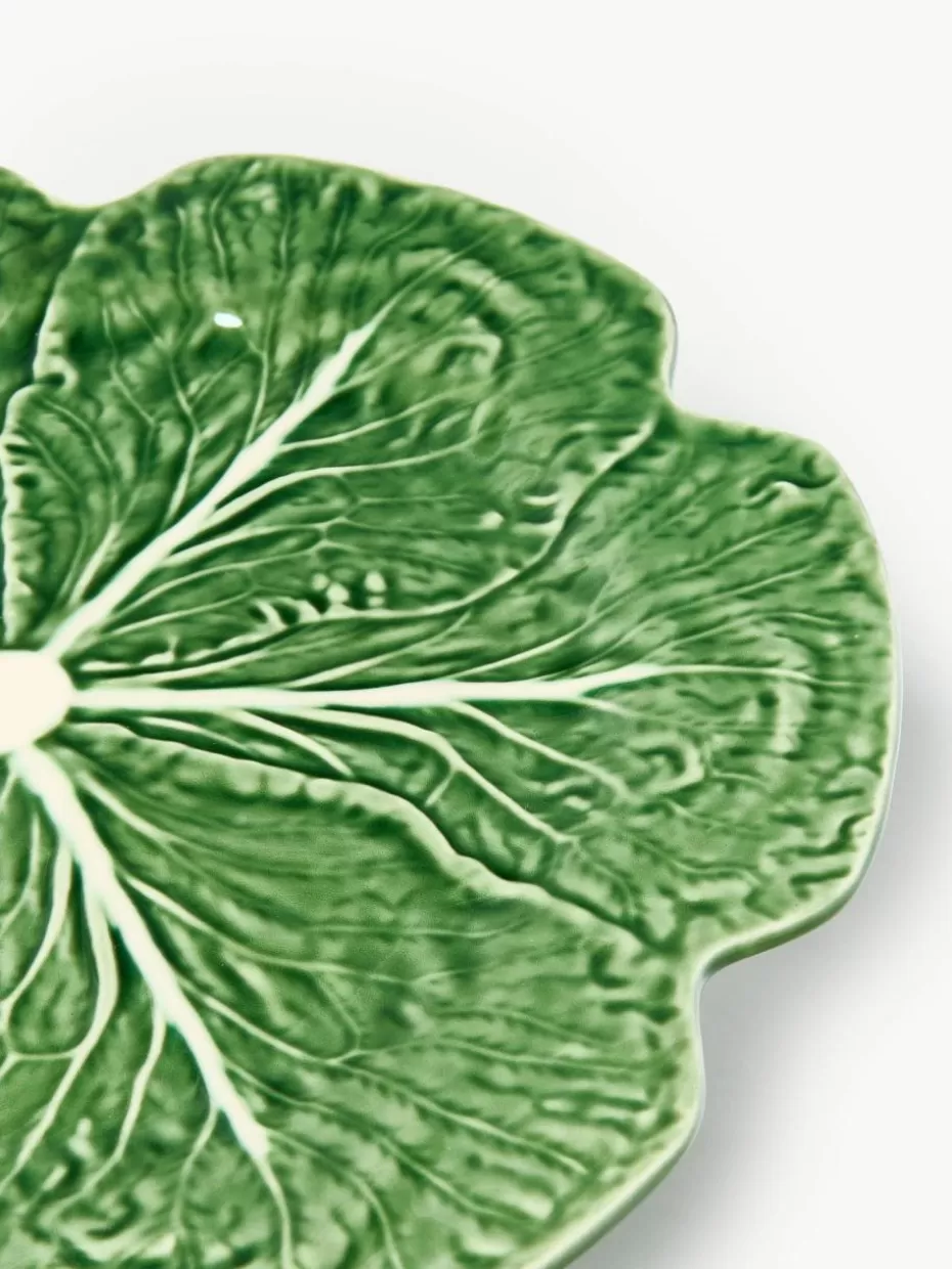 Etageren & Tortenplatten-Bordallo Pinheiro Handbemalte Tortenplatte Cabbage