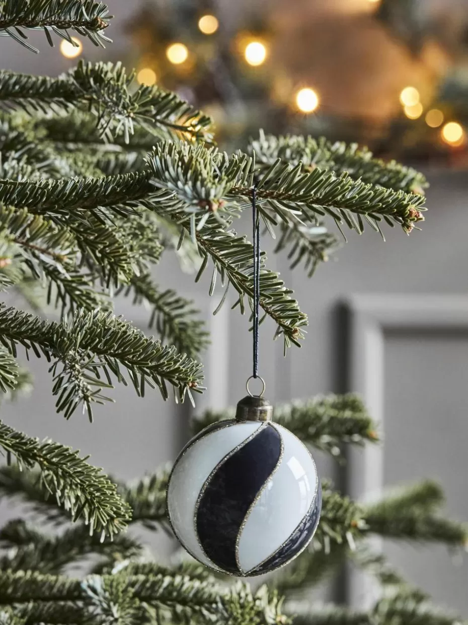 Weihnachtskugeln & Baumanhänger | Nordic Celebrations-House Doctor Handbemalte Weihnachtskugeln Coil, 4 Stück
