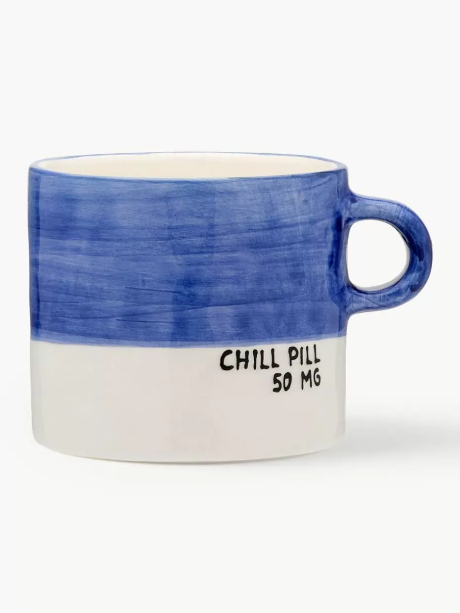 Tassen-Anna + Nina Handbemalte XL Tasse Chill Pill