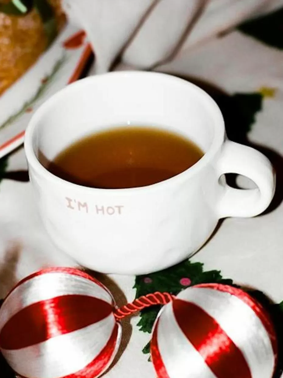 Weihnachtsgeschirr | Glow-Up-Anna + Nina Handbemalte XL Tasse I'm Hot