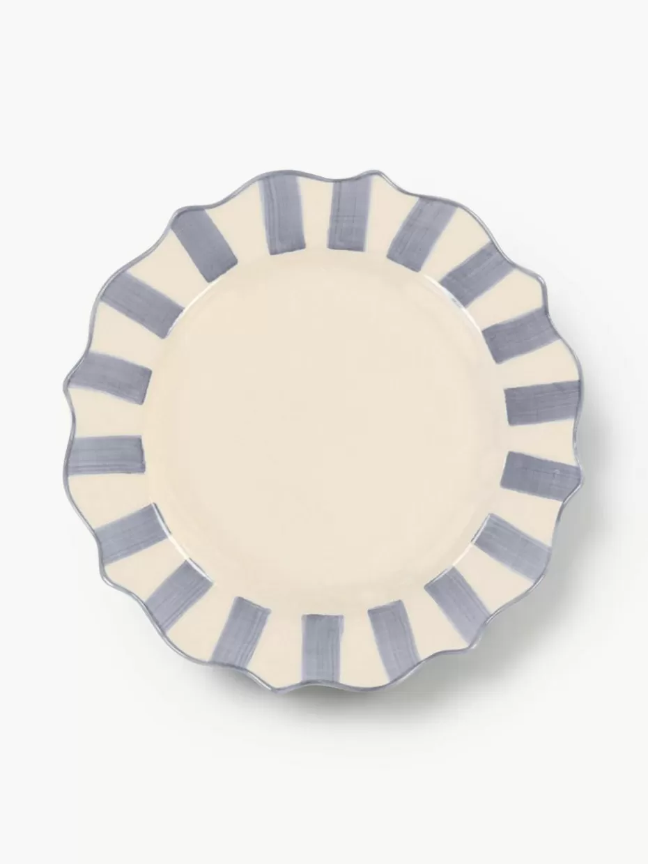 Teller-Anna + Nina Handbemalter Frühstücksteller Lilac Scalloped
