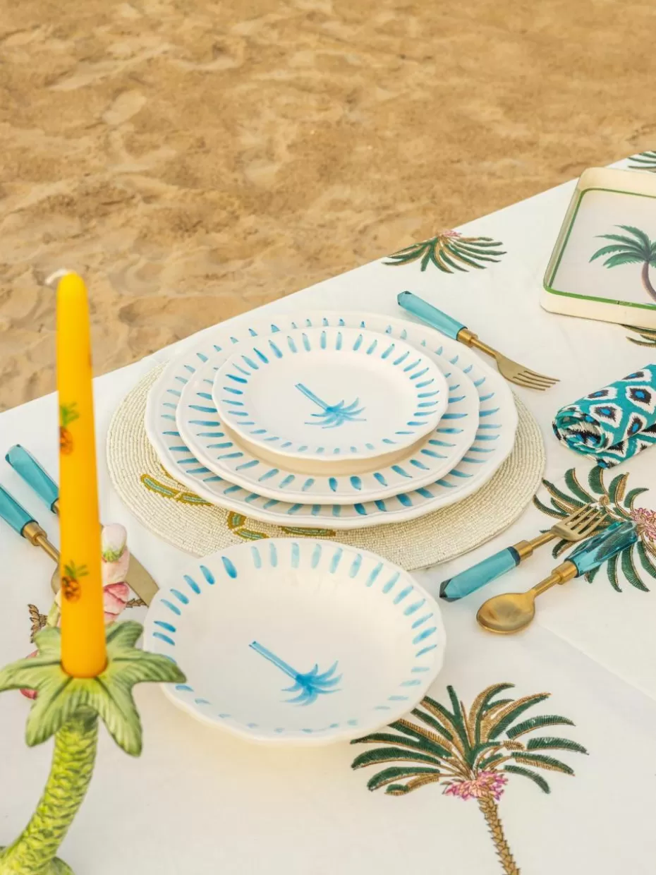Teller-Les Ottomans Handbemalter Frühstücksteller The Palms