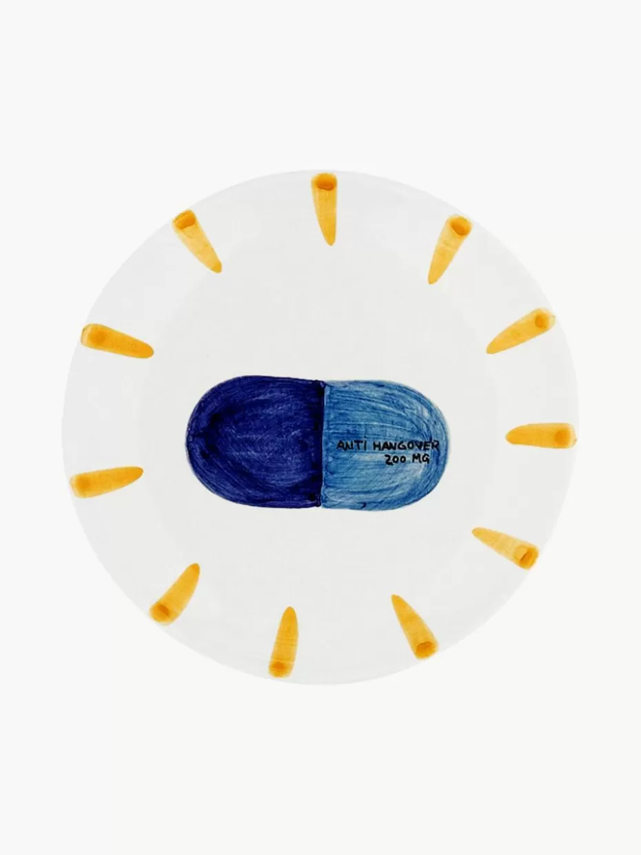 Teller-Anna + Nina Handbemalter Kuchenteller Anti Hangover Pill