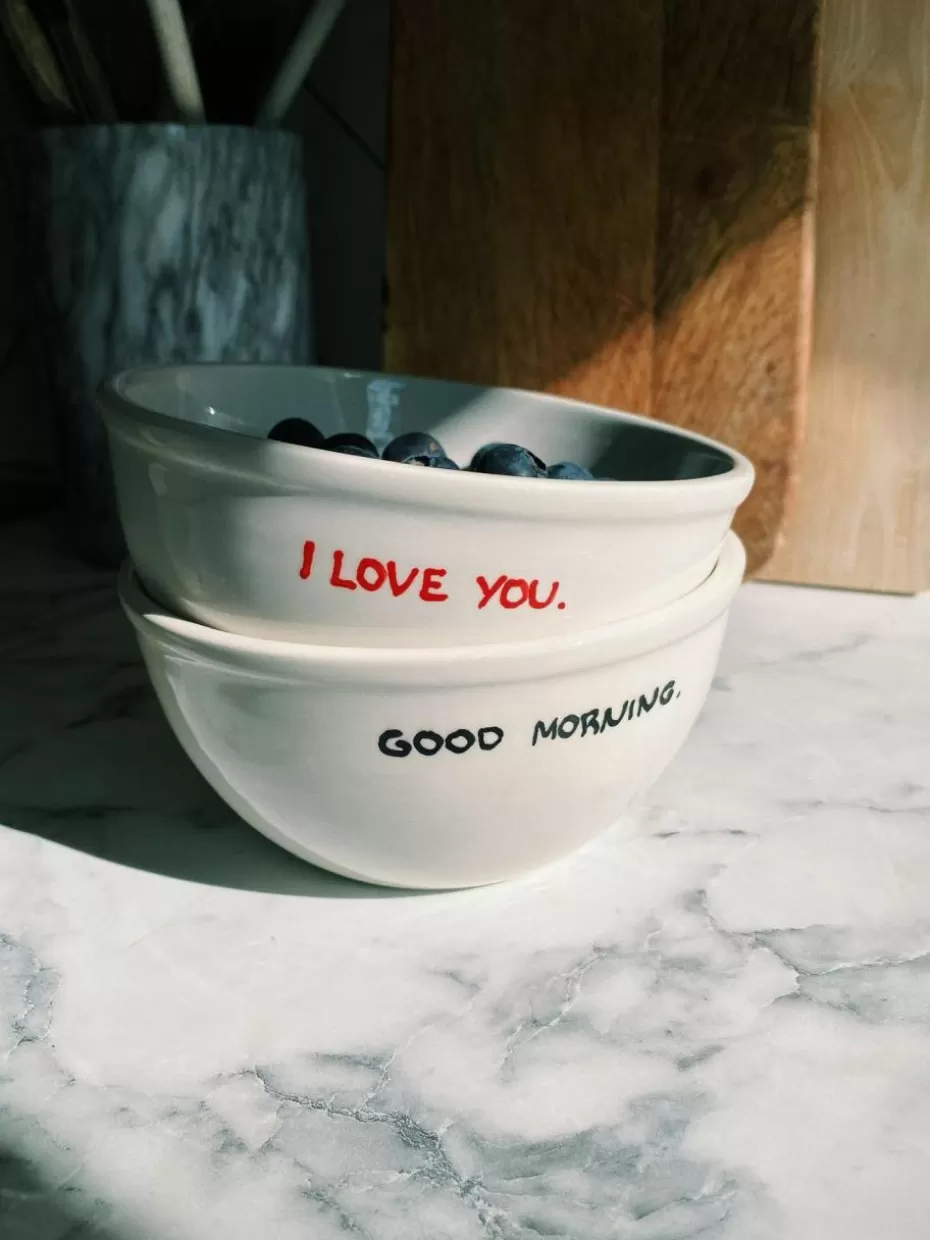 Schalen & Bowls-Anna + Nina Handbemaltes Schälchen I Love You
