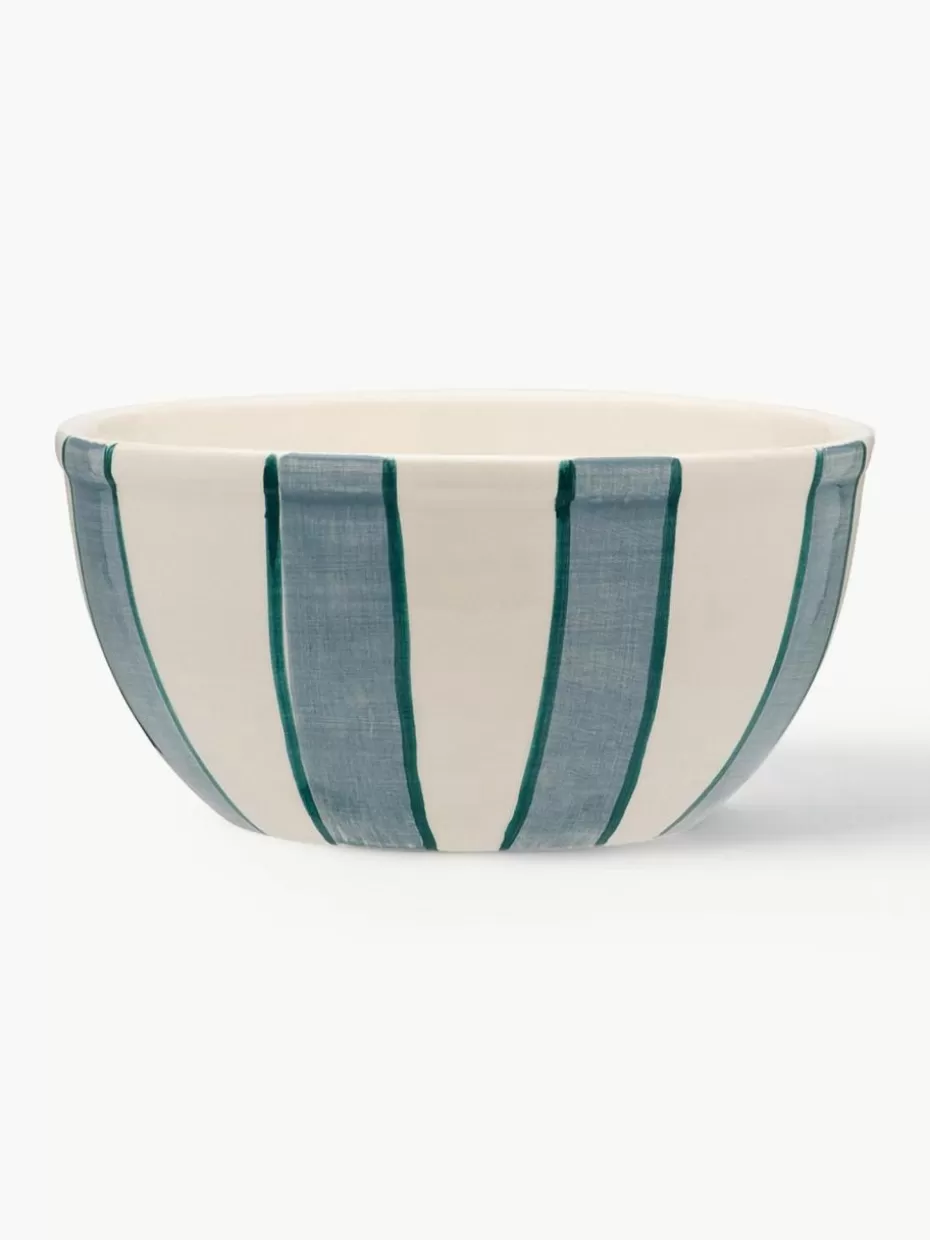 Schalen & Bowls-Anna + Nina Handbemaltes Schälchen Powder Striped