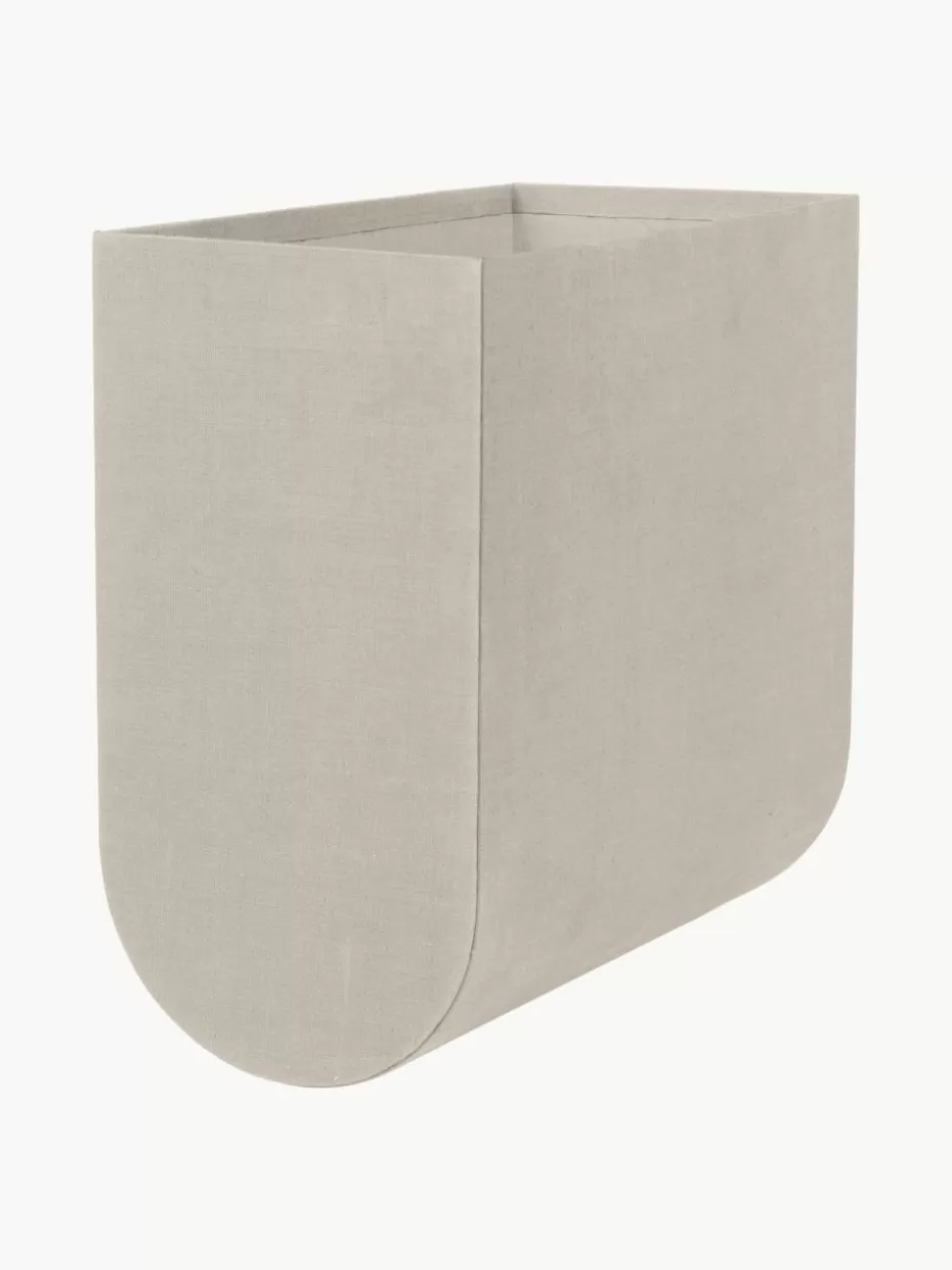 Boxen-Kristina Dam Handgefertigte Aufbewahrungsbox Curved, B 20 cm Hellbeige