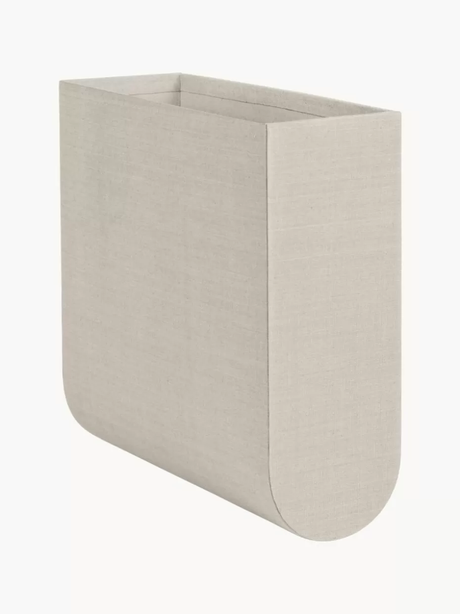 Boxen-Kristina Dam Handgefertigte Aufbewahrungsbox Curved, B 12 cm Hellbeige