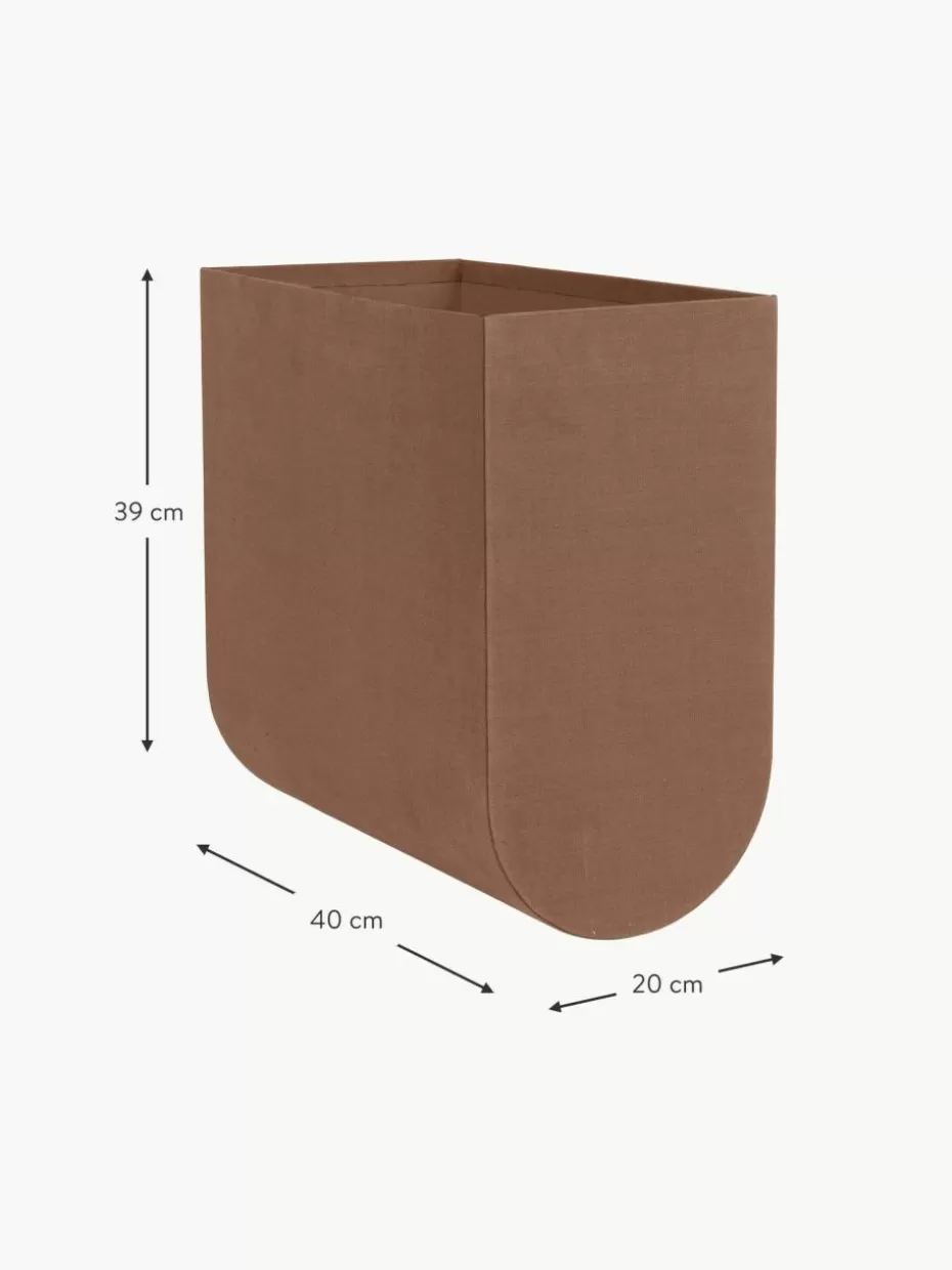 Boxen-Kristina Dam Handgefertigte Aufbewahrungsbox Curved, B 20 cm Braun