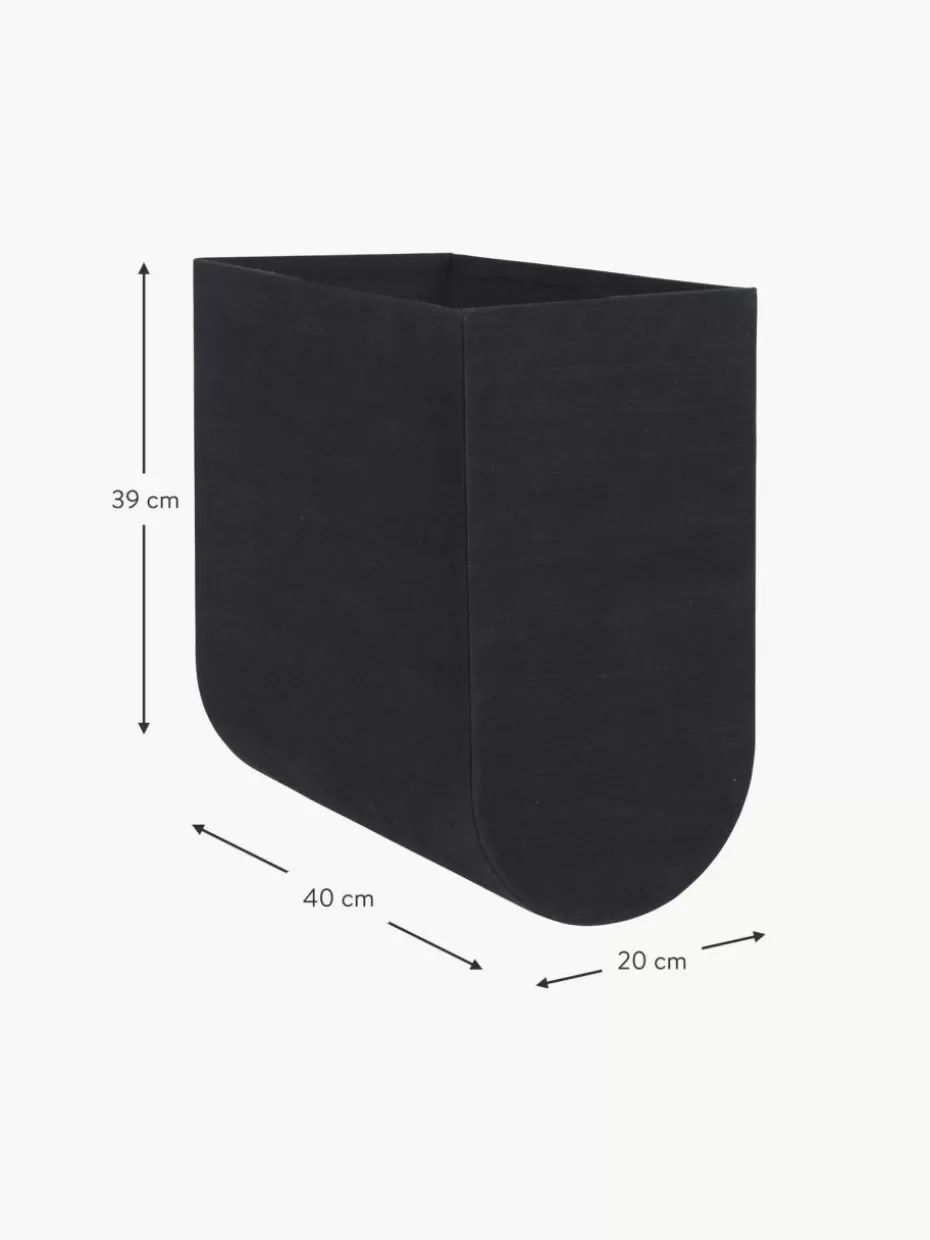 Boxen-Kristina Dam Handgefertigte Aufbewahrungsbox Curved, B 20 cm Schwarz