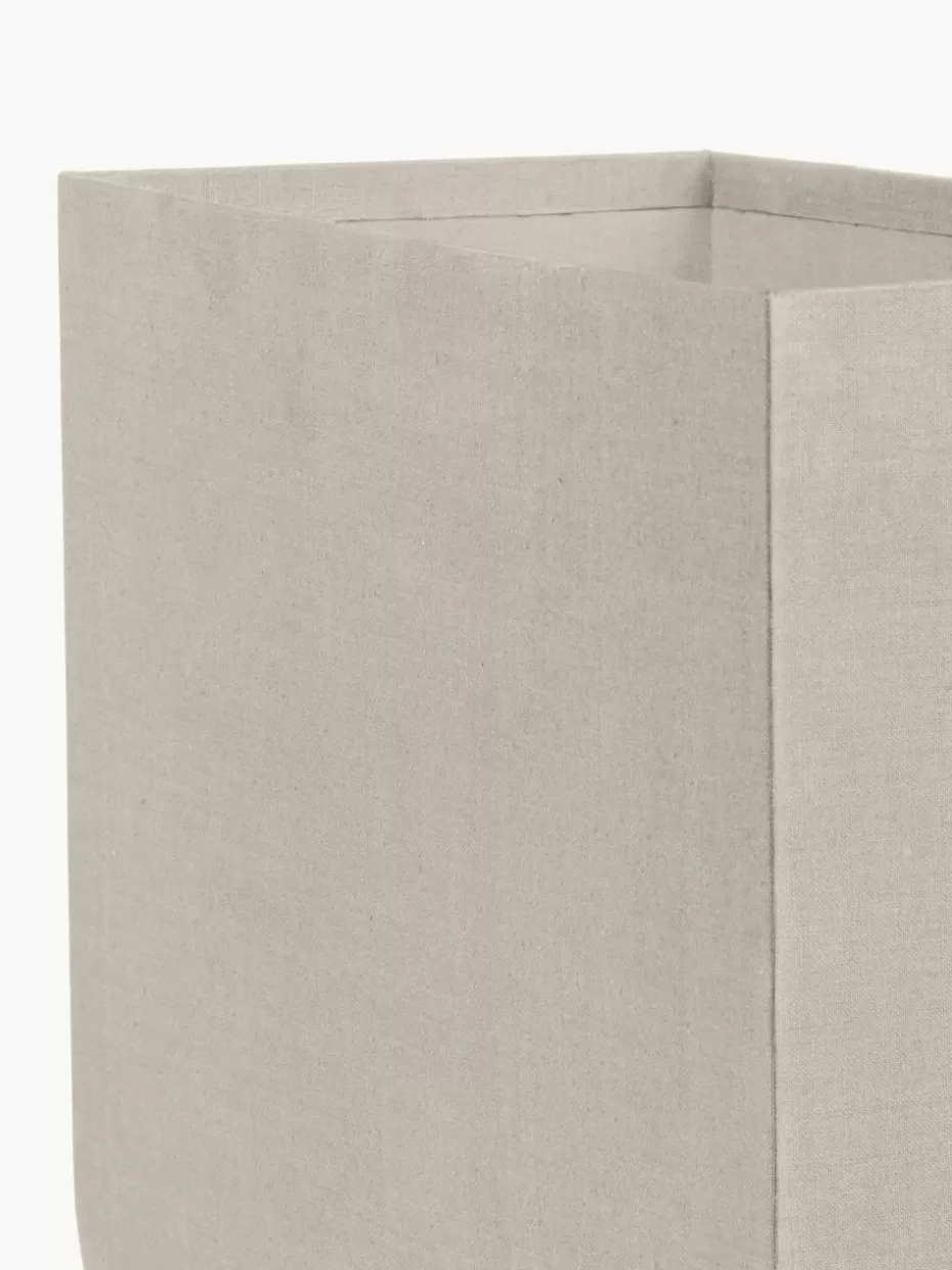 Boxen-Kristina Dam Handgefertigte Aufbewahrungsbox Curved, B 20 cm Hellbeige