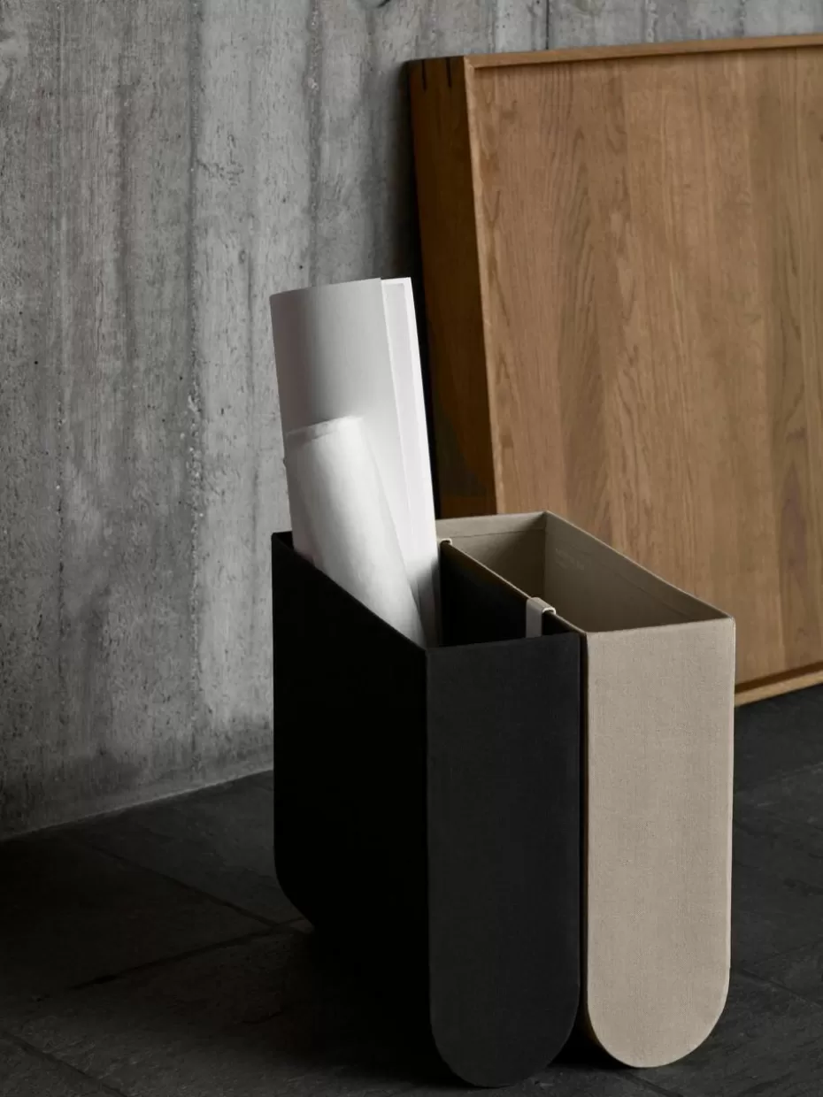 Boxen-Kristina Dam Handgefertigte Aufbewahrungsbox Curved, B 12 cm Schwarz