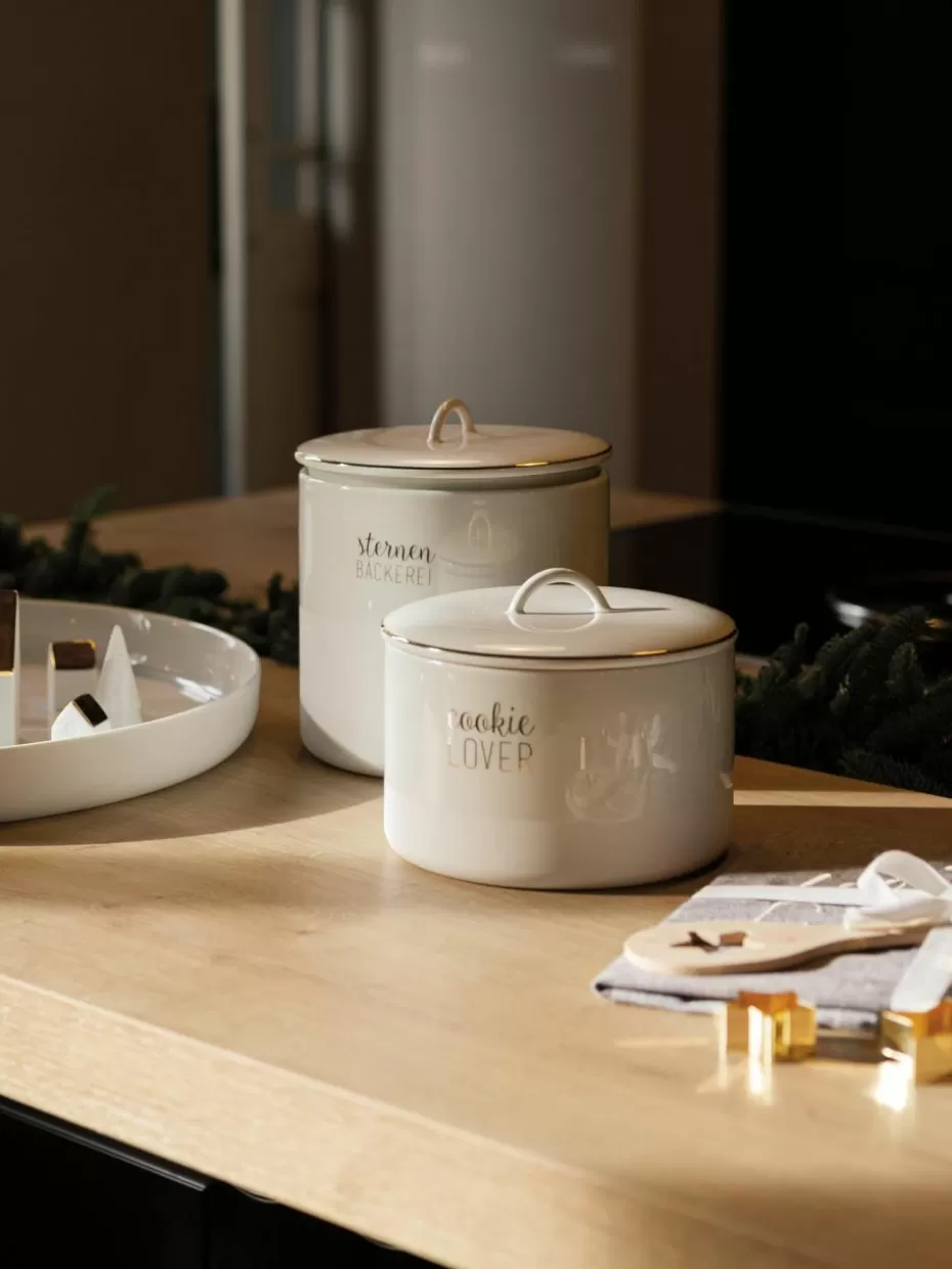 Weihnachtsbacken | Küchenaufbewahrung-Räder Handgefertigte Aufbewahrungsdose Star Bakery