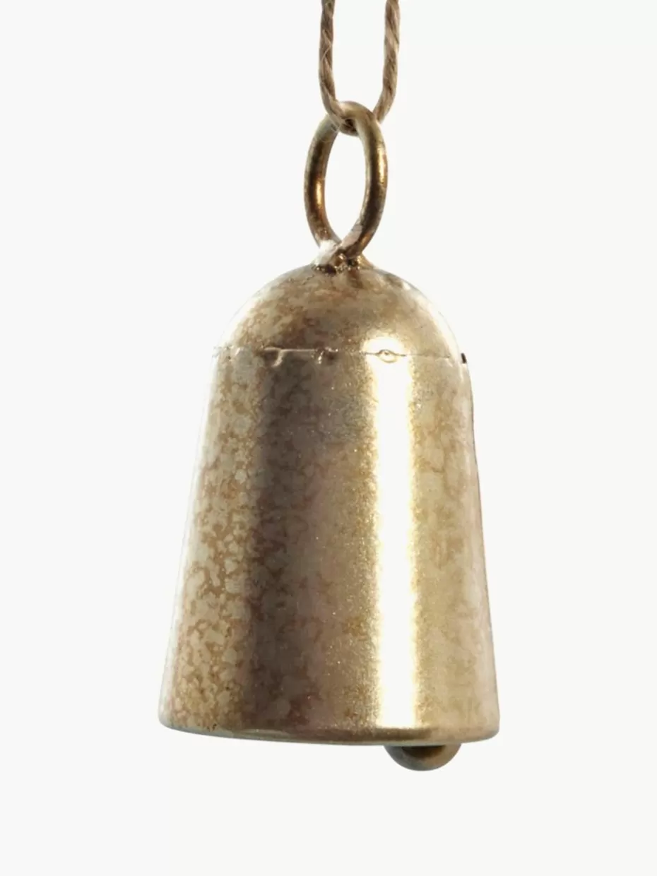 Weihnachtskugeln & Baumanhänger | Nordic Celebrations-Lene Bjerre Handgefertigte Baumanhänger Missia, 6 Stück, H 8 cm Goldfarben