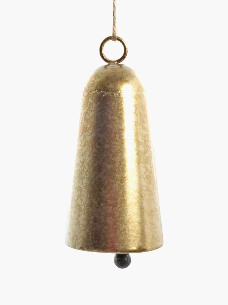 Weihnachtskugeln & Baumanhänger | Nordic Celebrations-Lene Bjerre Handgefertigte Baumanhänger Missia, 6 Stück, H 14 cm Goldfarben