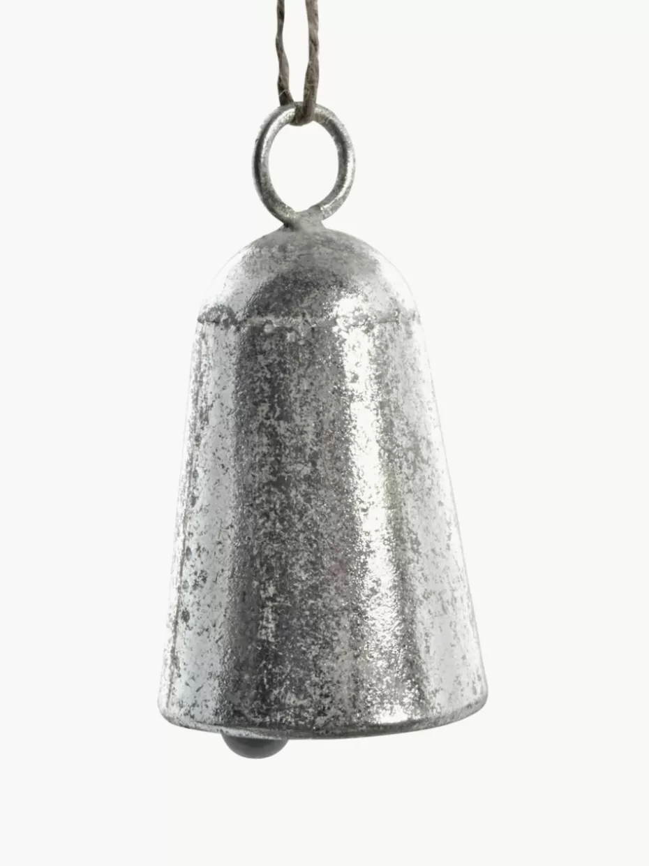 Weihnachtskugeln & Baumanhänger | Nordic Celebrations-Lene Bjerre Handgefertigte Baumanhänger Missia, 6 Stück, H 10 cm Silberfarben