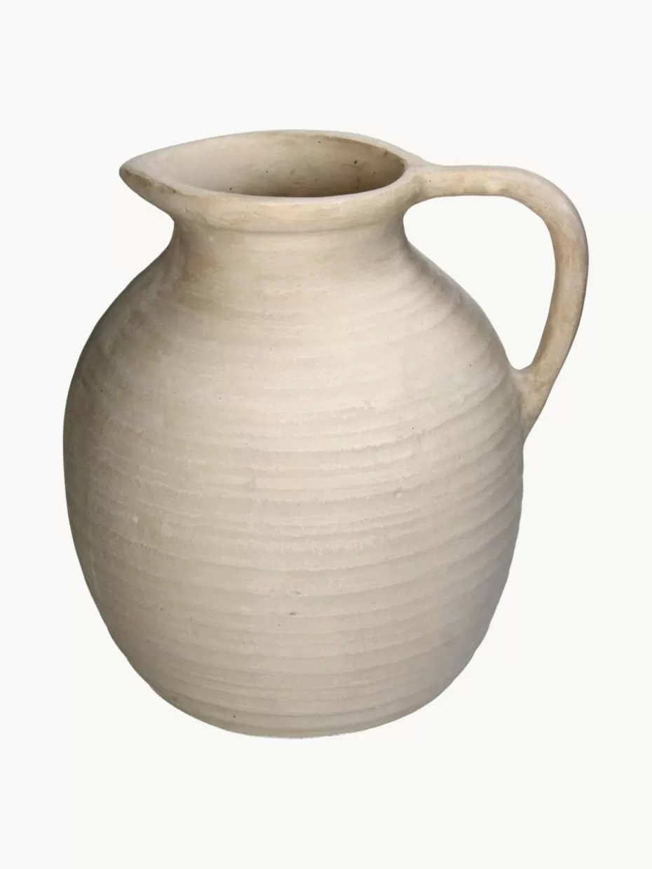 Vasen-Westwing Handgefertigte Deko-Vase Raw aus Papiermaché, H 26 cm