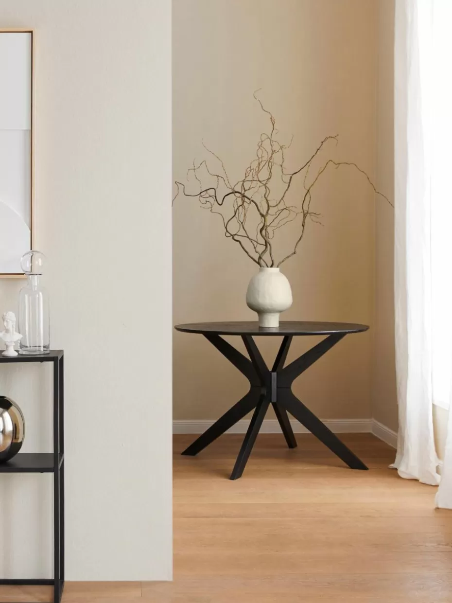 Vasen-Westwing Collection Handgefertigte Design-Vase Saki aus Steinzeug, H 32 cm Hellbeige, unifarben