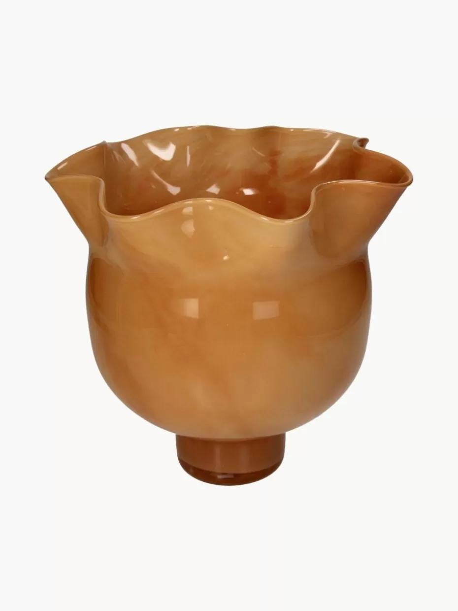 Vasen-Westwing Handgefertigte Glas-Vase Calyx, H 24 cm