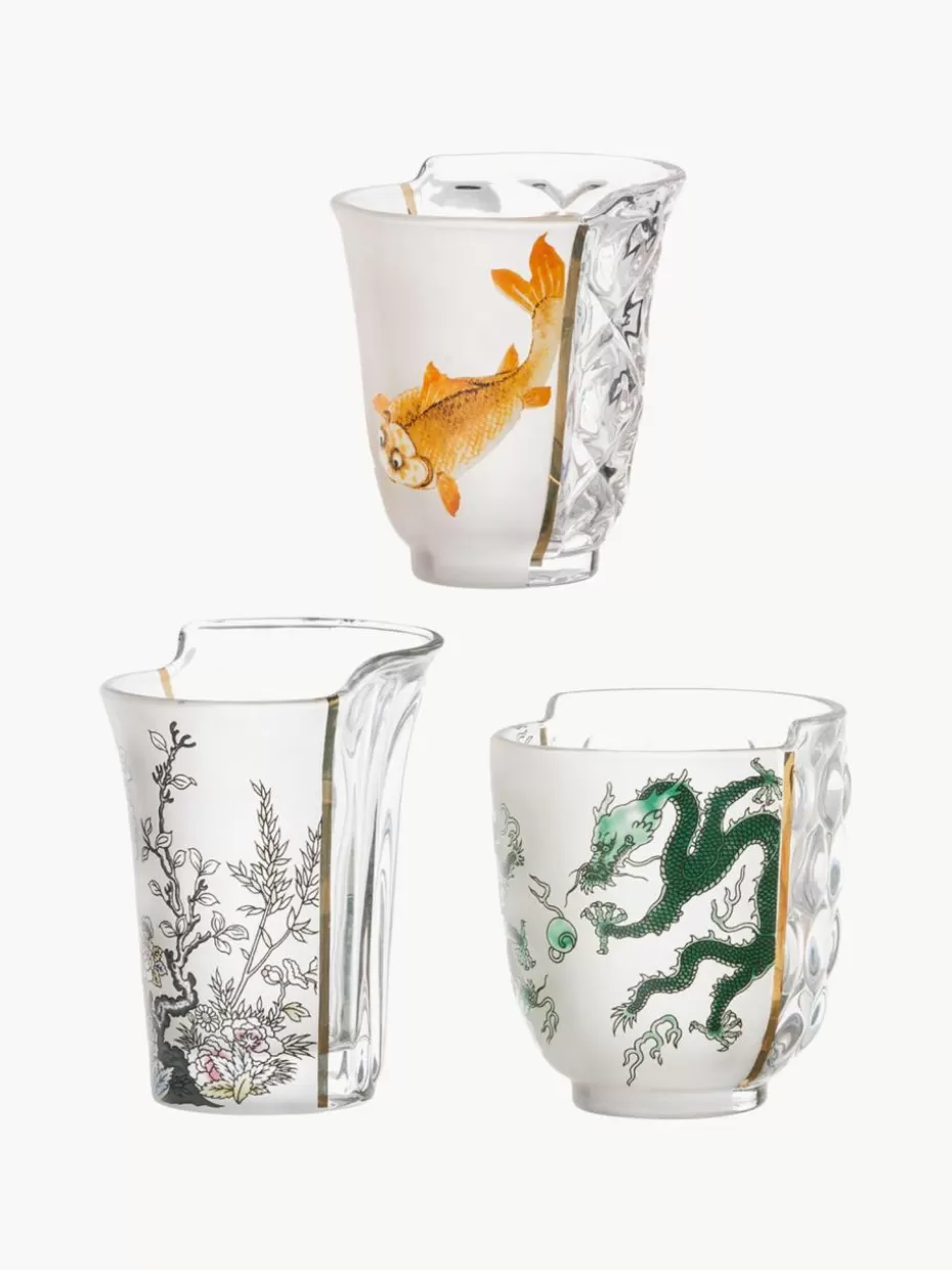 Wassergläser-Seletti Handgefertigte Gläser Hybrid, 3er-Set