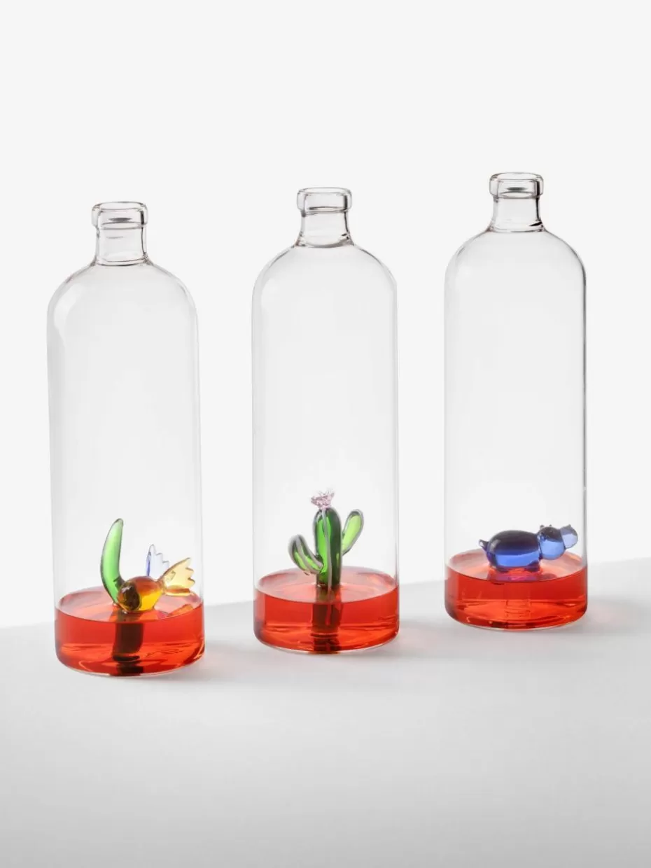 Kannen & Karaffen-Ichendorf Handgefertigte Karaffe Animal Farm, 1.1 L Transparent, Blau