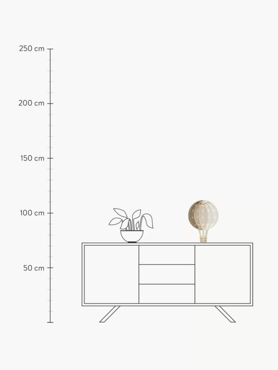 Lampen | Kinderzimmerlampen-Little Lights Handgefertigte LED-Kinderzimmerlampe Hot Air Baloon mit Timerfunktion und Fernbedienung, dimmbar Taupe, Hellbeige, Weiß