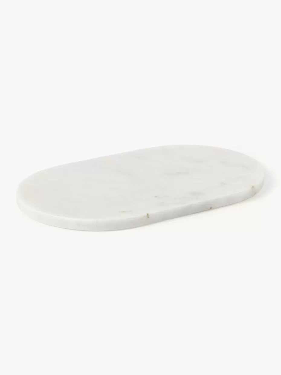 Serviertabletts-Westwing Collection Handgefertigte Marmor-Servierplatte Aika