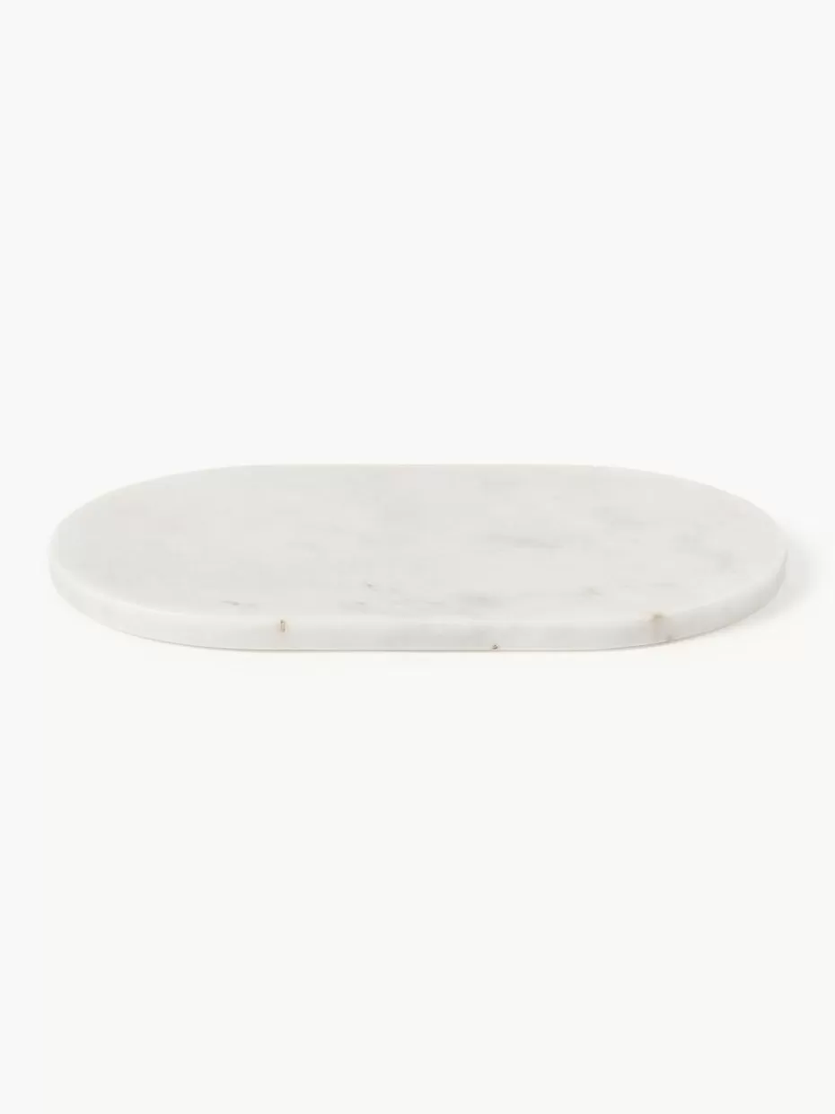 Serviertabletts-Westwing Collection Handgefertigte Marmor-Servierplatte Aika