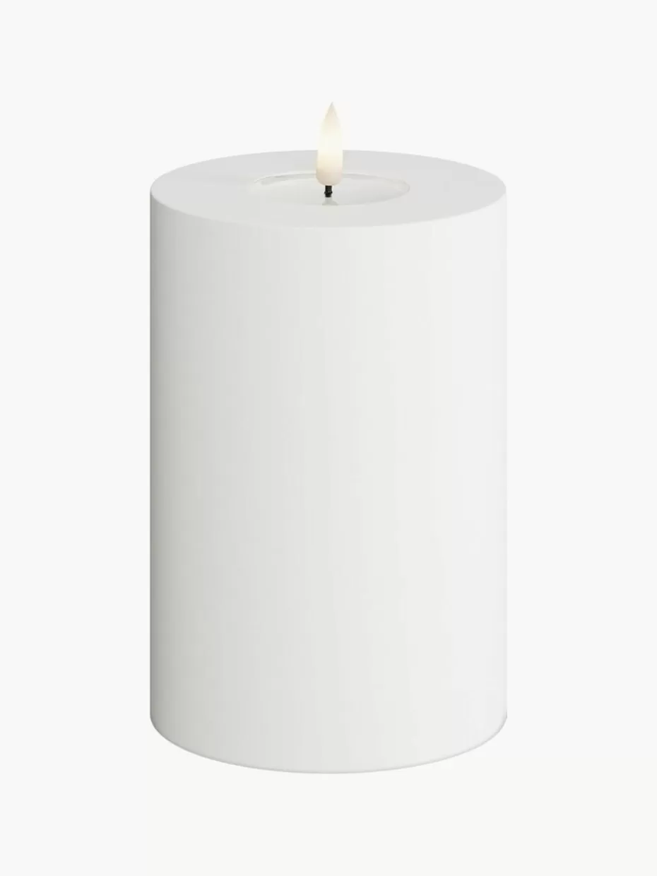Kerzen-Deluxe Homeart Handgefertigte Outdoor LED-Kerze Real Flame, H 15 cm