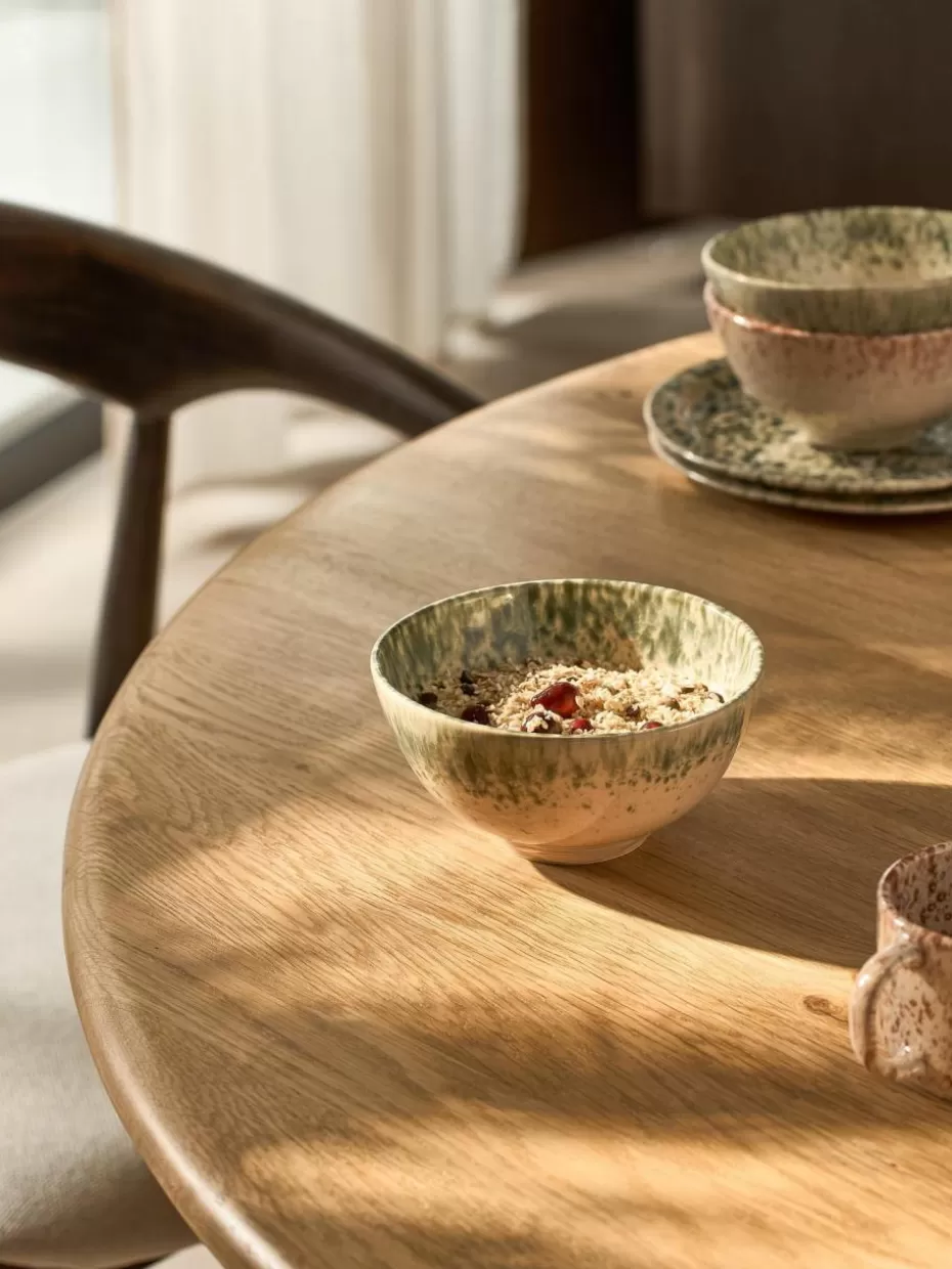 Schalen & Bowls-Westwing Collection Handgefertigte Schälchen Bernardo, 4 Stück Hellbeige, Salbeigrün