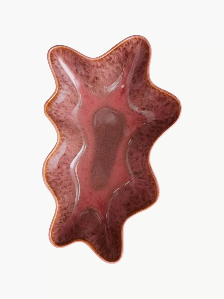 Servierplatten & Schüsseln-HKLIVING Handgefertigte Servierschale Shell aus Steinzeug