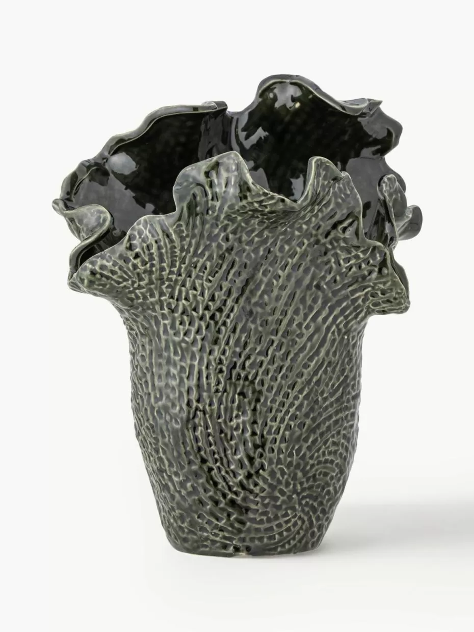 Vasen-Bloomingville Handgefertigte Steingut-Vase Safiya, H 30 cm