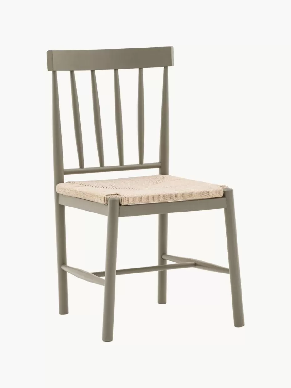 Stühle-Westwing Handgefertigte Stühle Eton aus Buchenholz, 2 Stück Taupe, Hellbeige