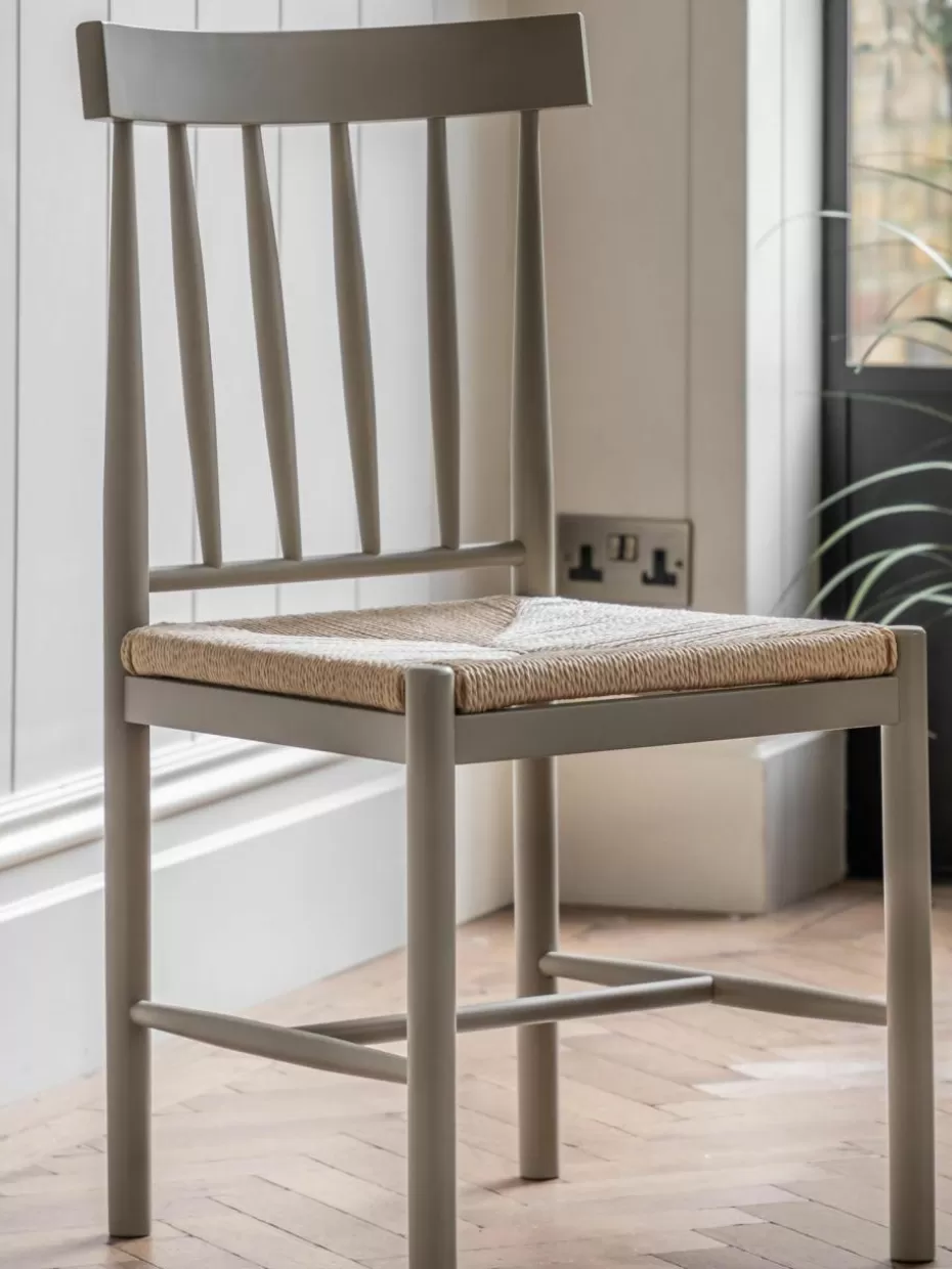 Stühle-Westwing Handgefertigte Stühle Eton aus Buchenholz, 2 Stück Taupe, Hellbeige