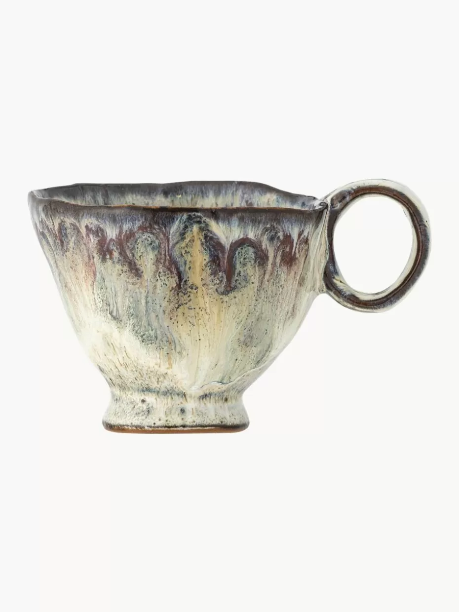 Tassen-Bloomingville Handgefertigte Tasse Imogen Grau, Blau, Mehrfarbig