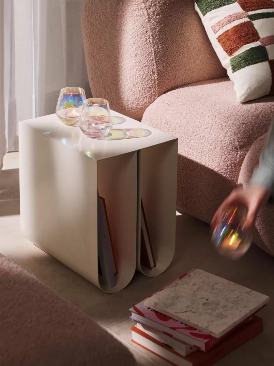Teelichthalter-Westwing Collection Handgefertigte Teelichthalter Rainbow, 3er-Set Transparent, irisierend