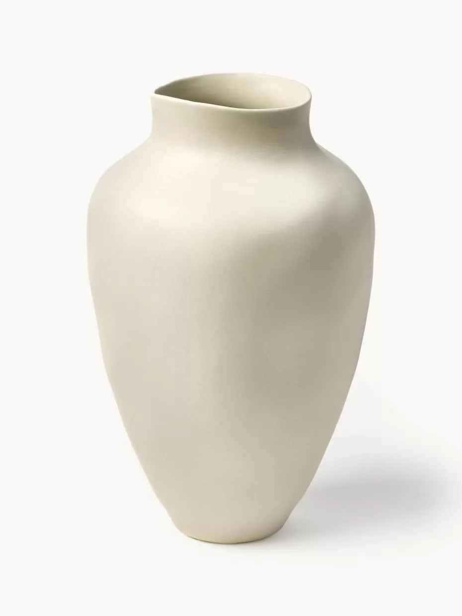 Vasen-Westwing Collection Handgefertigte Vase Latona, H 41 cm Cremeweiß, matt
