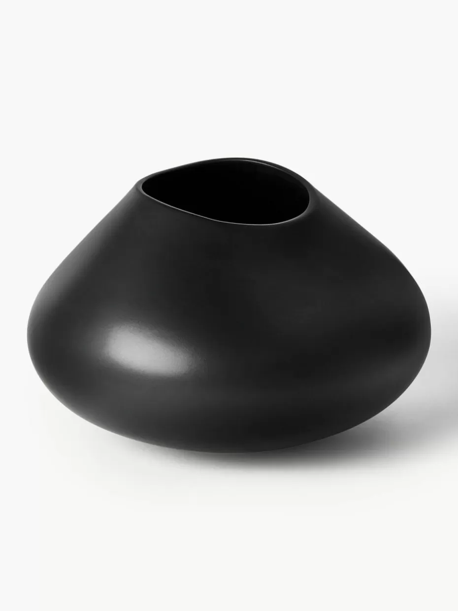 Vasen-Westwing Collection Handgefertigte Vase Latona, H 19 cm Schwarz